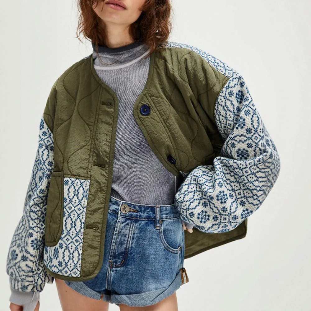 

Повседневная куртка с хлопковой подкладкой и длинными рукавами, дизайн с прямыми рукавами, удобный женский топ, модная тенденция, верхняя одежда