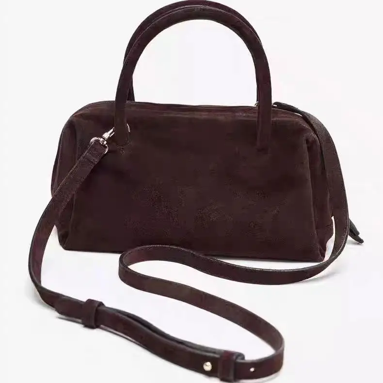 

Ретро-сумка для боулинга из искусственной кожи, женская, на одно плечо, для повседневного использования, универсальная, коричневая, из мягкого полиуретана, однотонная