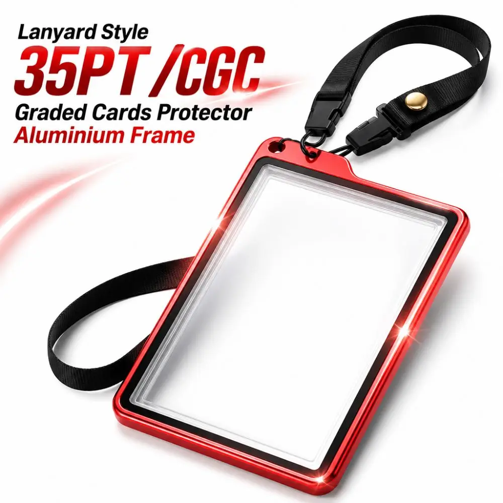 uv protection for graded cards Lanyard Style 35PT /CGC Protector Transparent Card Protective Case Aluminium Frame Double-sided Glass Simply apply the film directly to your graded cards surface and youre good to go Psa Graded Card Display Case