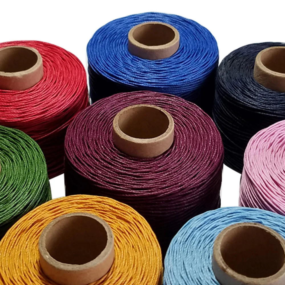 100m Roll Colorful 100% Linen Waxed Thread Twine Cords High-Quality Water-Resistant for Leather Sewing Handmade Accessories DIY
