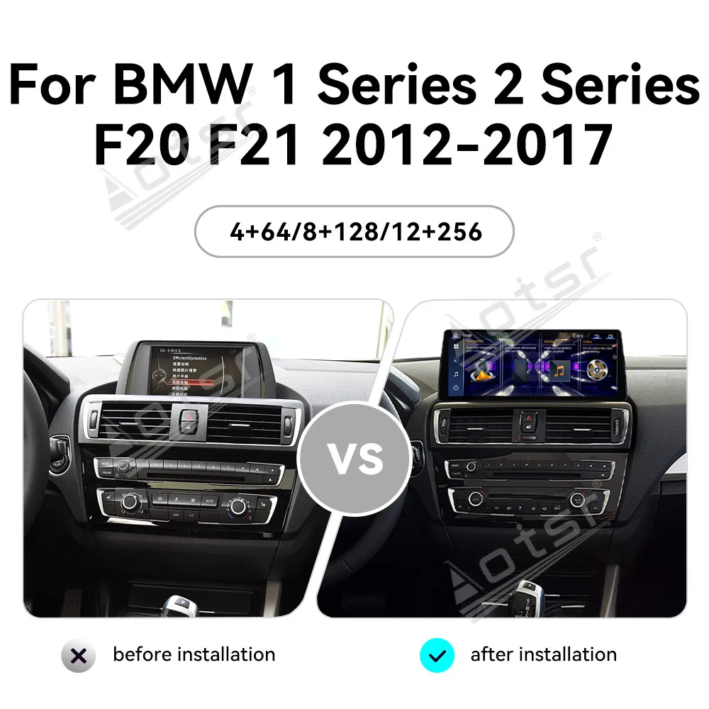 12.9 polegadas android 13 rádio do carro para bmw série 1 f20 f21 2012-2017 evo reprodutor de vídeo multimídia estéreo auto gps navi dsp carplay