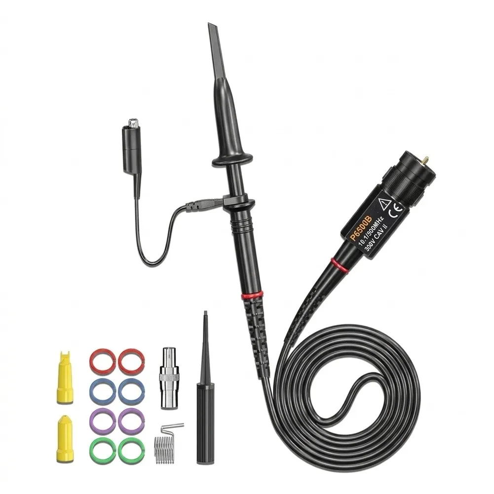 P6500B Oscilloscope Probe 500MHz High Frequency Adjustable Attenuation Test Probe 1. Cable With Accessories For Digital Oscill