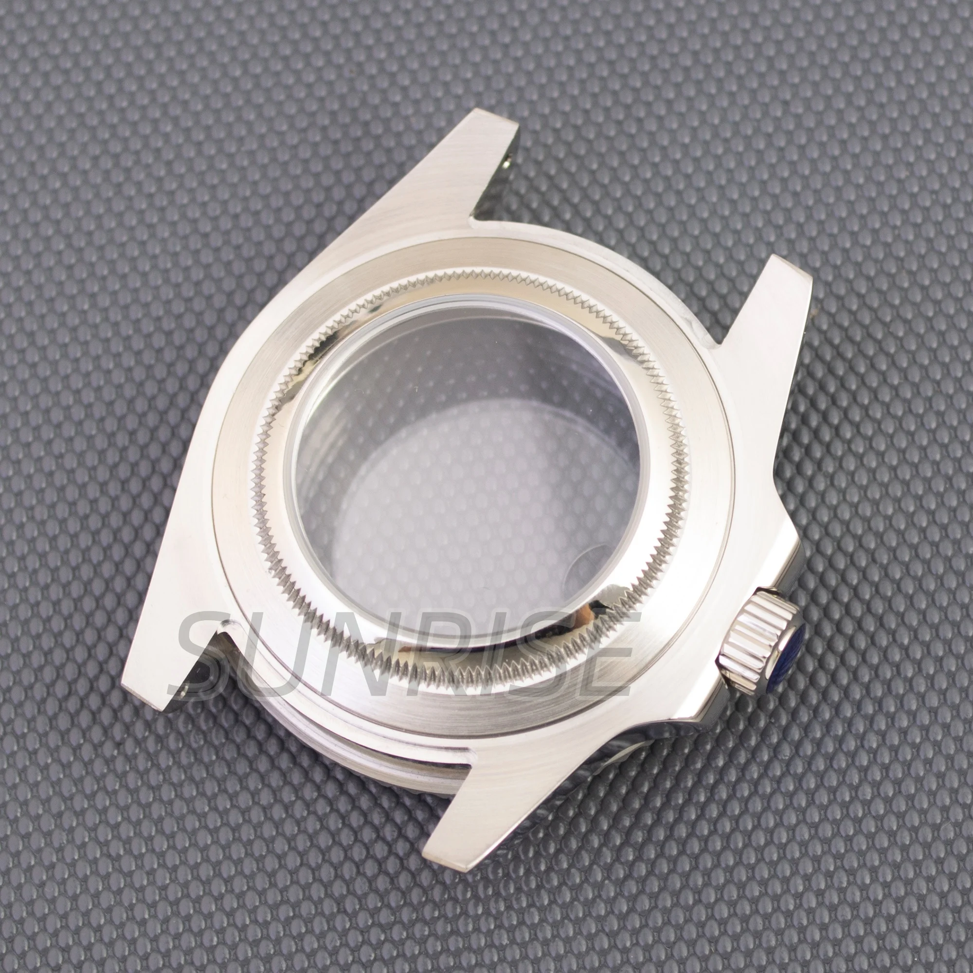 40MM Men Watches Case Ice Blue Ceramic Bezel Sapphire Glass Waterproof for NH34 NH35 NH36 movement 28.5mm dial GMT SUB case