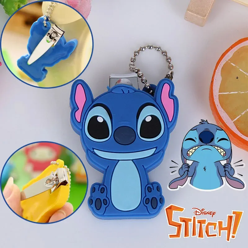 Disney Stitch Nail Clippers Cartoon Opening Stainless Steel Fingernail Clipper Thick Hard Toenail Cutter Manicure Scissors Tools