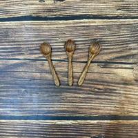 5PCS Wooden Round Cooking Utensil Natural Bamboo Non Stick Long Handled Soup Spoons Sugar Tea Honey Scoops Kitchen Tableware.
