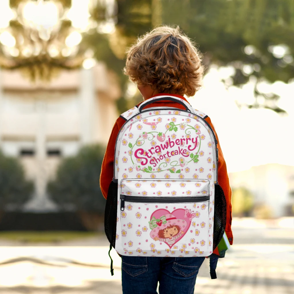 Mochila escolar con estampado de s-strawberry s-shortcake, bolsa de 17 pulgadas, nueva moda