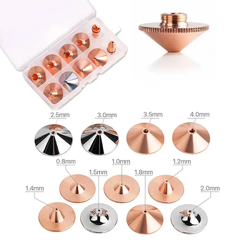 Imagem -06 - Bico para Máquina de Corte a Laser de Fibra tipo a H15 M14 Bicos Cromados Duplos Únicos Calibre Banhado 086.0 mm Cabeça de Laser Raytools