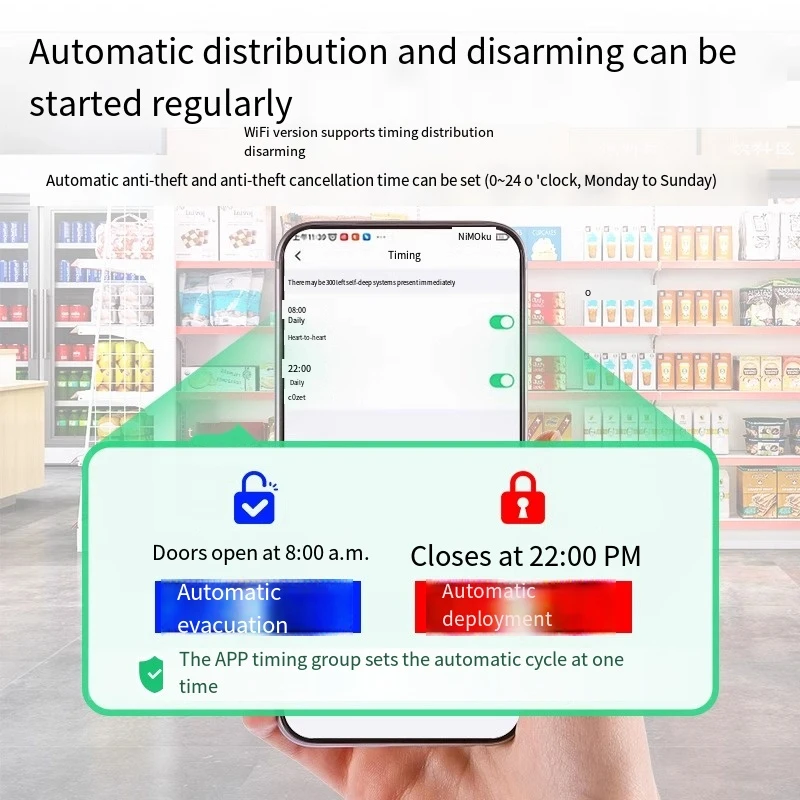 スマートモーションセンサー、WiFiワイヤレスセキュリティアラーム、無料アプリアラート付きホームセキュリティPIRモーション検知器、音と光アラーム