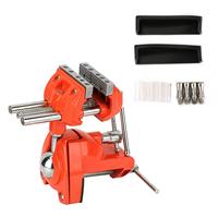 360° Mini Aluminum Rotating Bench Vise - 70mm Adjustable Jaw Width, Multifunctional Table Clamp for Woodworking