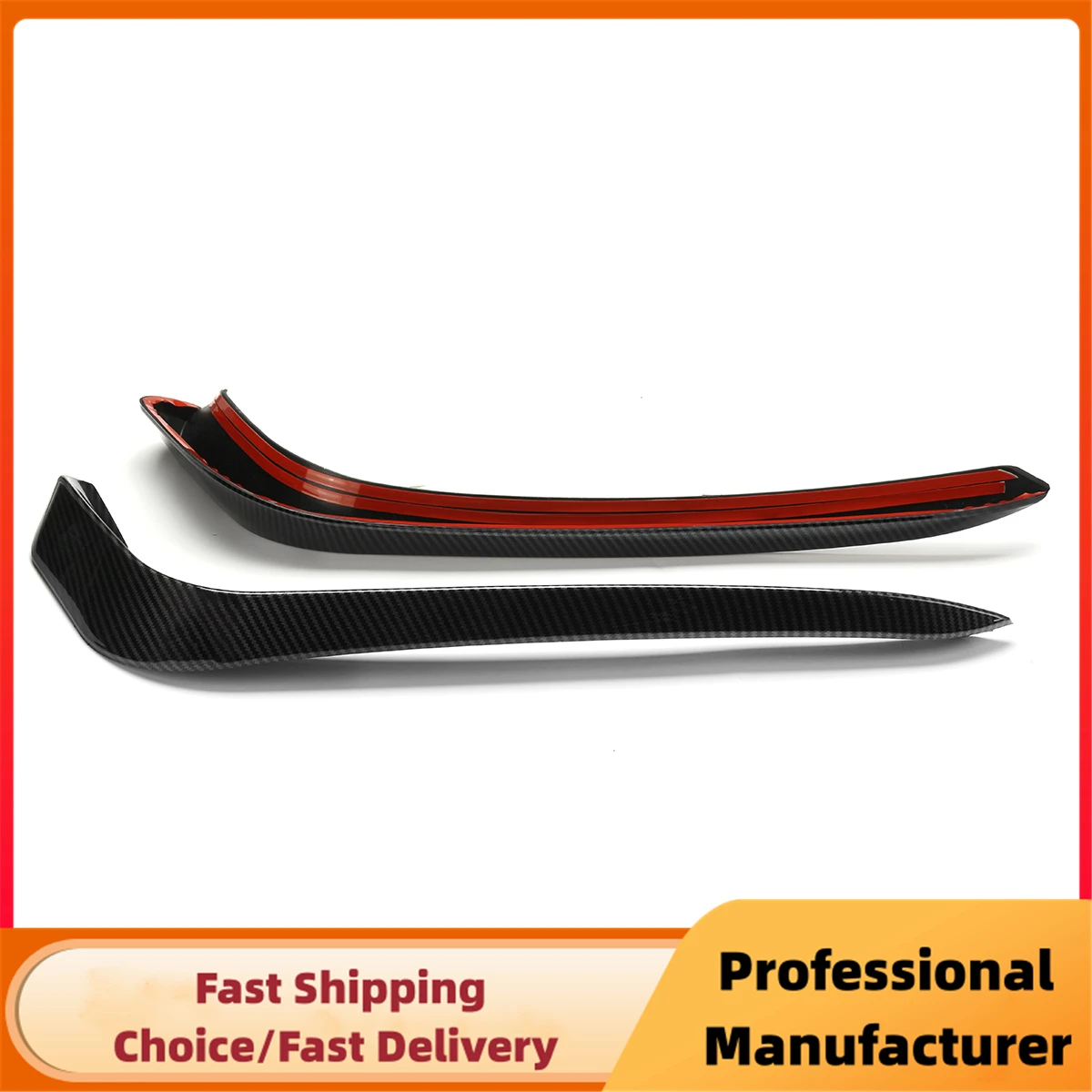 Front Bumper Fog Light Cover Wind Knife Spoiler For VW Passat B8 Variant R Line 2016 2017 2018 2019 1Pair Fog Lamp Eyebrow Trim