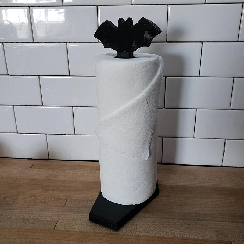 Bat Paper Towel Holder Halloween Decor For Kitchen And Bathroom Gothic Decor For Oddities And Curiosities Goth Accessories