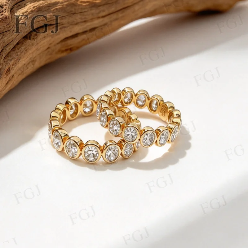 Lab Grown Diamond Women Ring Oval Cut 10K 14K 18K Gold Promise Engagement Wedding Band Elegant Fine Jewelry Gift