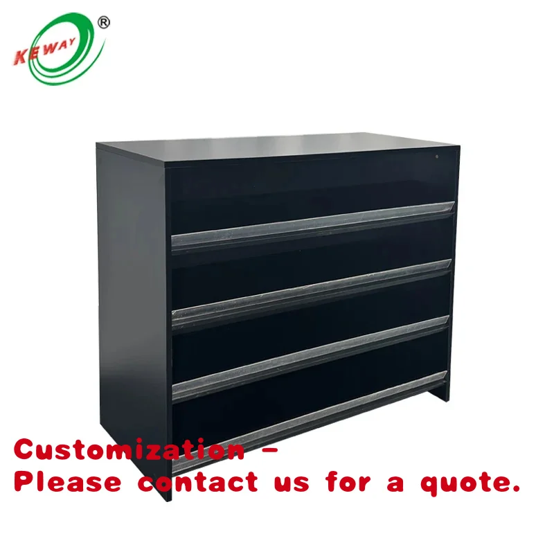 

Customize.Melamine MDF Cashier Counter with 4 Tier Shelf Custom Checkout Stand Retail Stores & Supermarkets