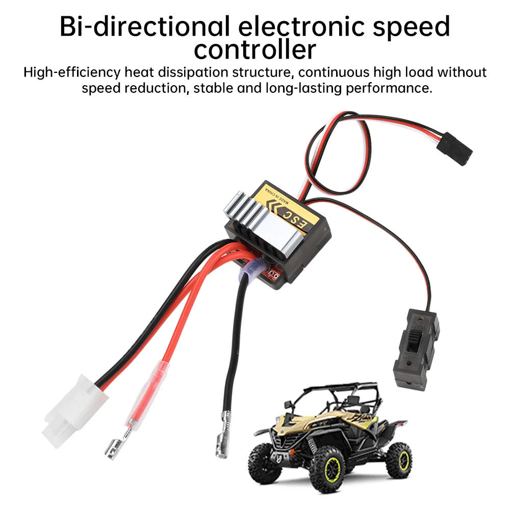 320A Brushed Speed Controller Bidirectional Adjustable ESC for 1/8 1/10 RC Electric Car Truck Buggy Boat