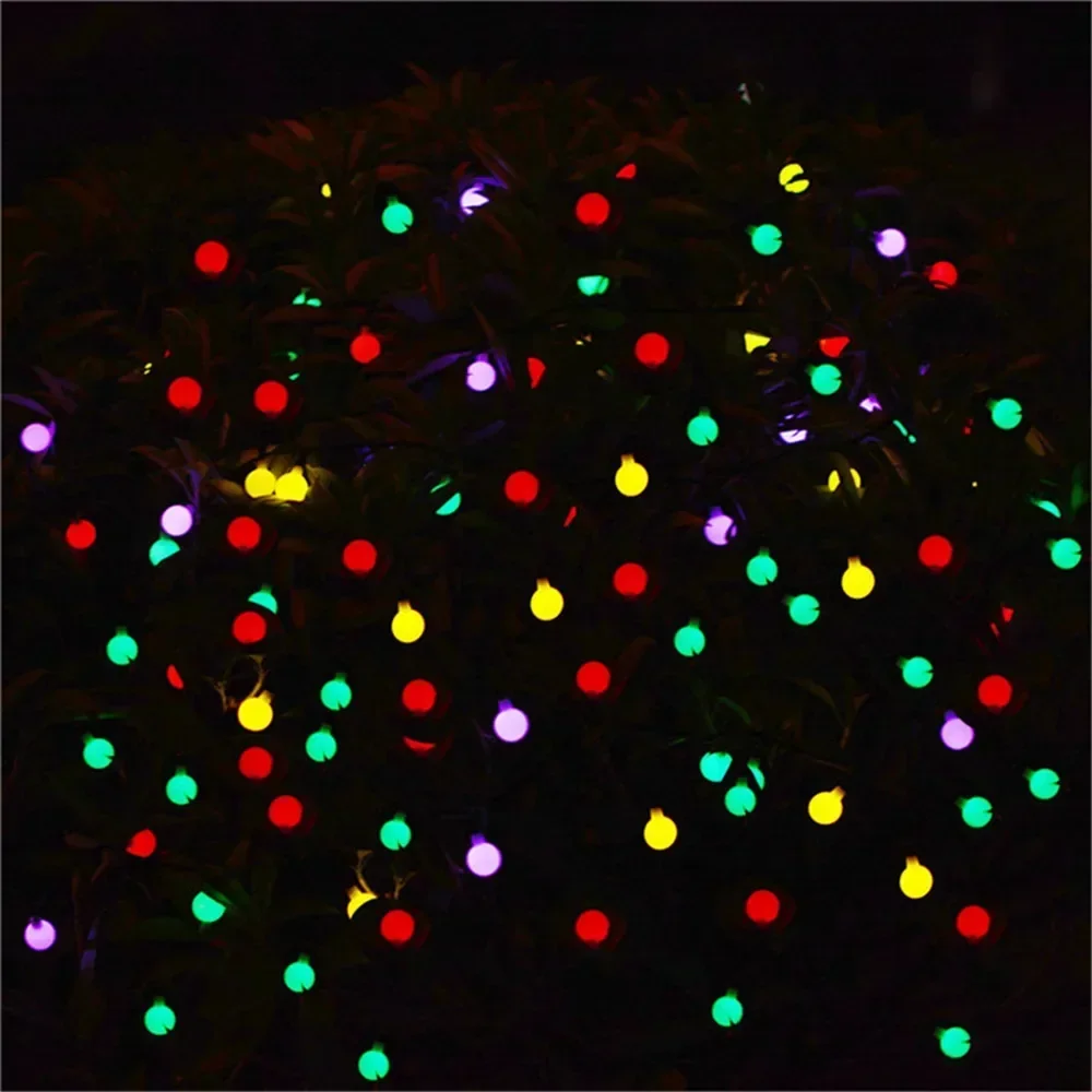 1Pack Solar String Light Garden 8 Modes Solar Globe Fairy Lights Waterproof For Garden Christmas Outdoor Wedding Decor Lights