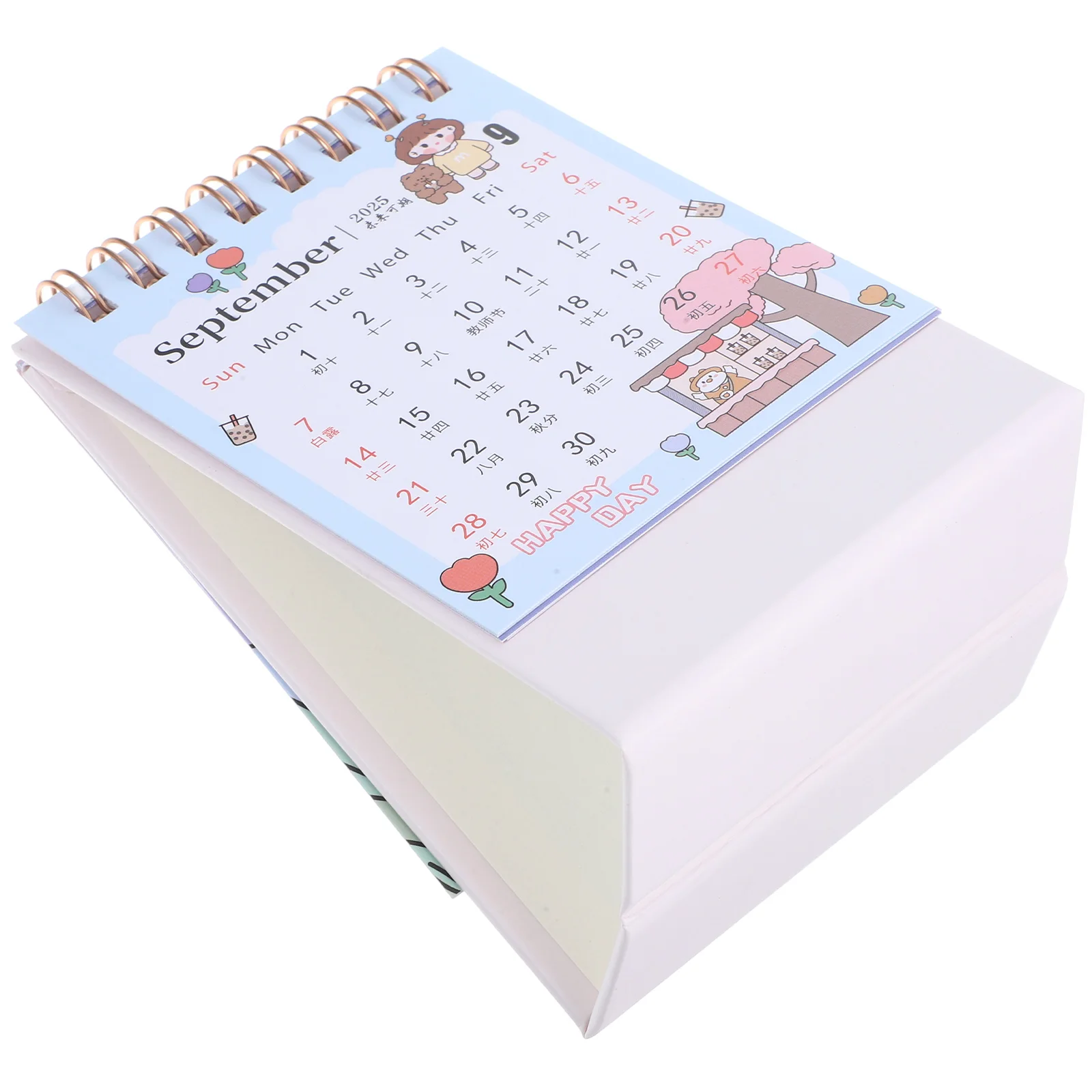 

Mini 2025 Desk Calendar Portable Flip Desktop Calendar Small Office Tabletop Planner Desk Decor for Home Office School Use