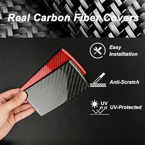 

Real Carbon Fiber Interior Door Handle Frame Trim Sticker For Ford Focus 2015–2018 RS ST SE EcoBoost Black