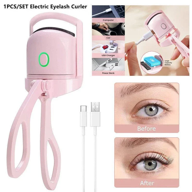 1PC Electric curling eyelash curler, long-lasting shaping eyelash curler, charging and heating electric perm eyebrow curler