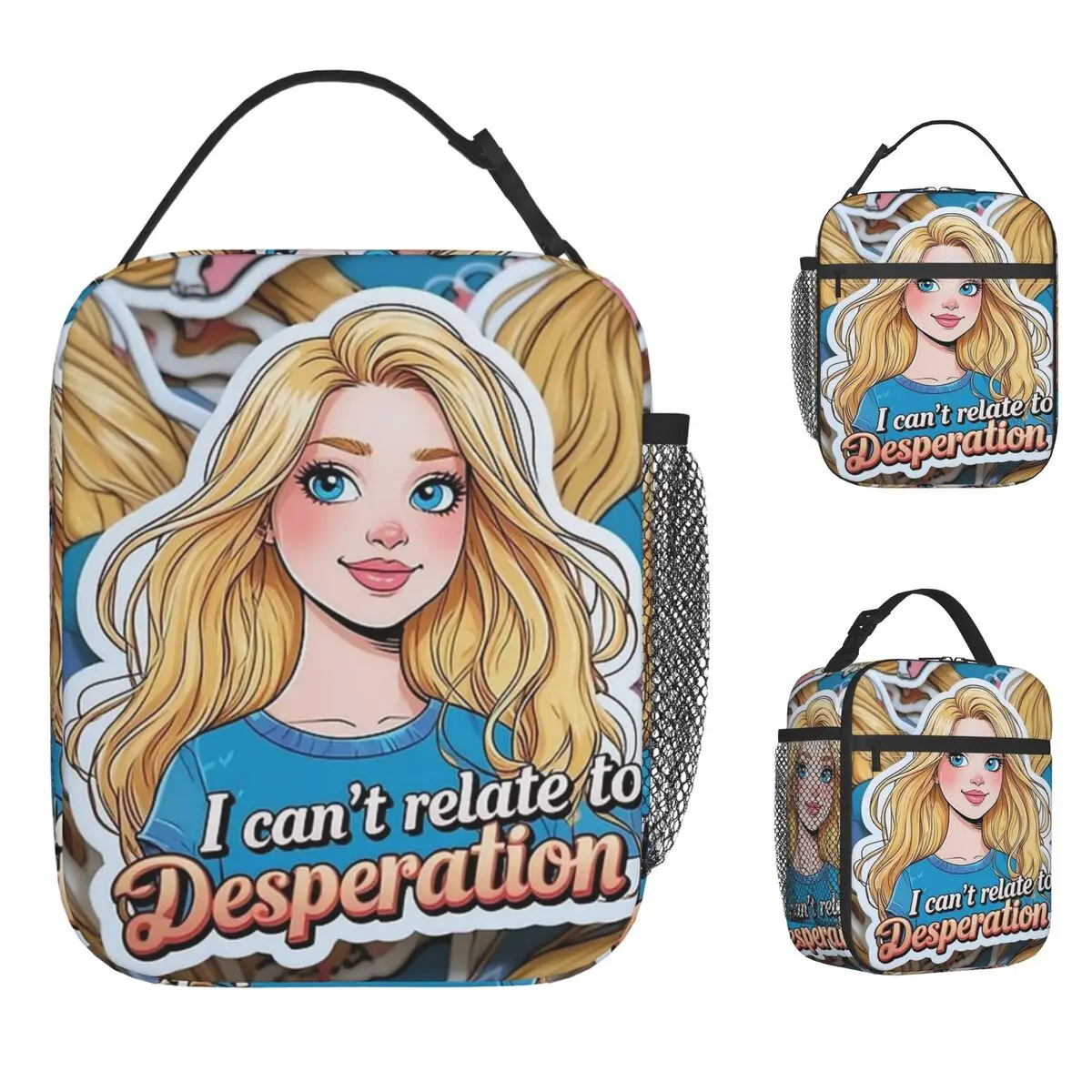 I Can't Relate To Despair Sabrina Carpenter Sac à déjeuner pour femme, boîte à lunch scolaire, sac fourre-tout thermique à la mode, sac isotherme portable