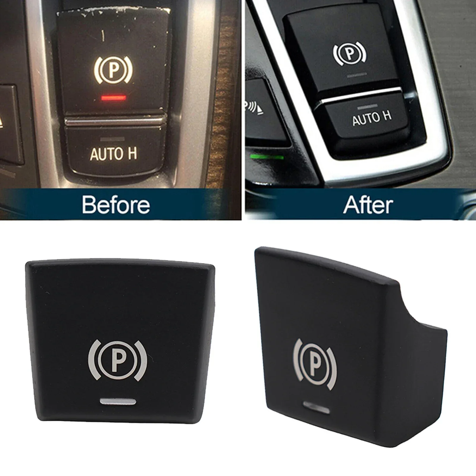 

P Button Switch Cover Black For BMW X1 X3 X4 X5 X6 For BMW 1 3 4 5 7 Series Direct Replacement P Button Parking Brake