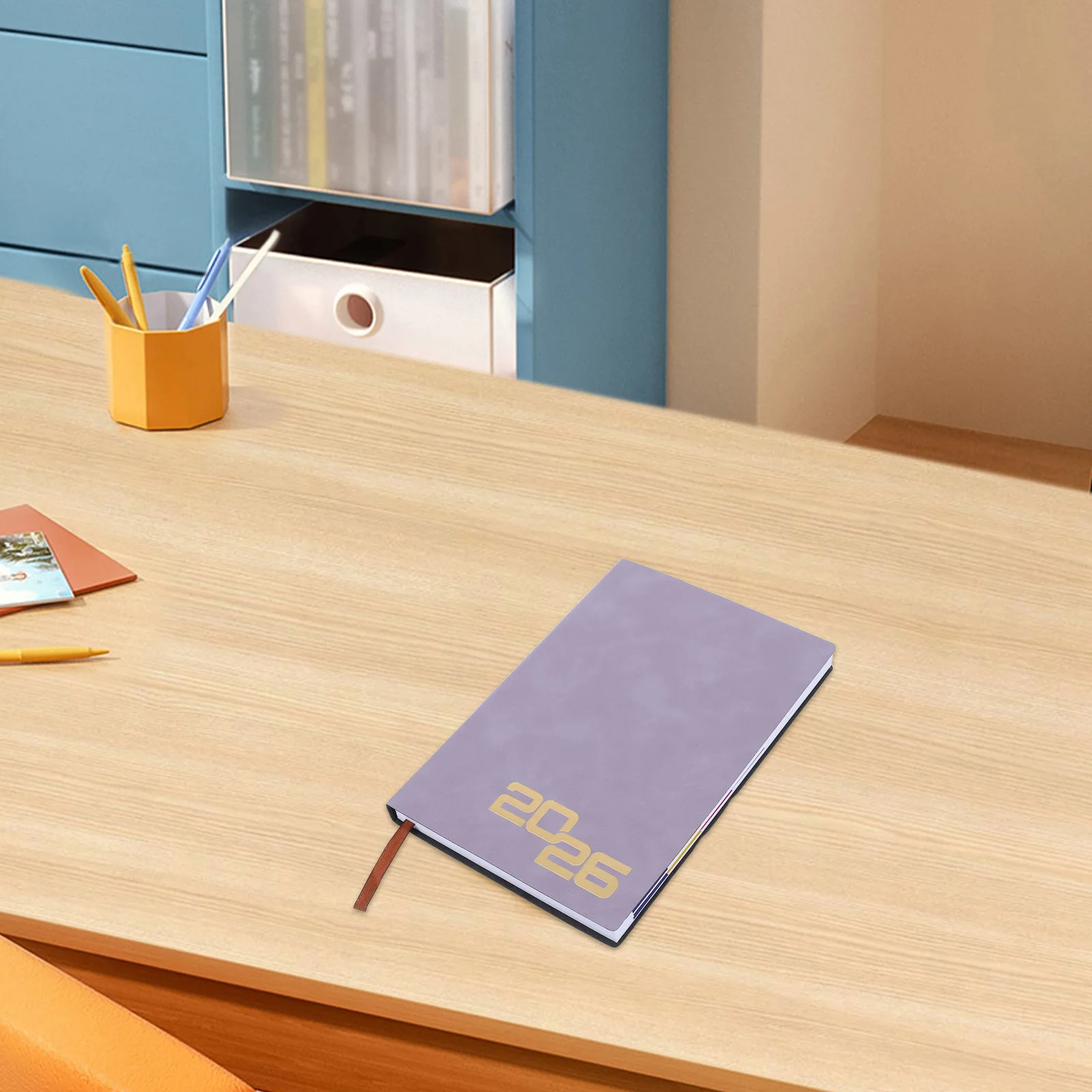 2026 Schedule Planner Daily Journal Notebook Pink Appointment Work Monthly Weekly Time Management Portable Faux Cover