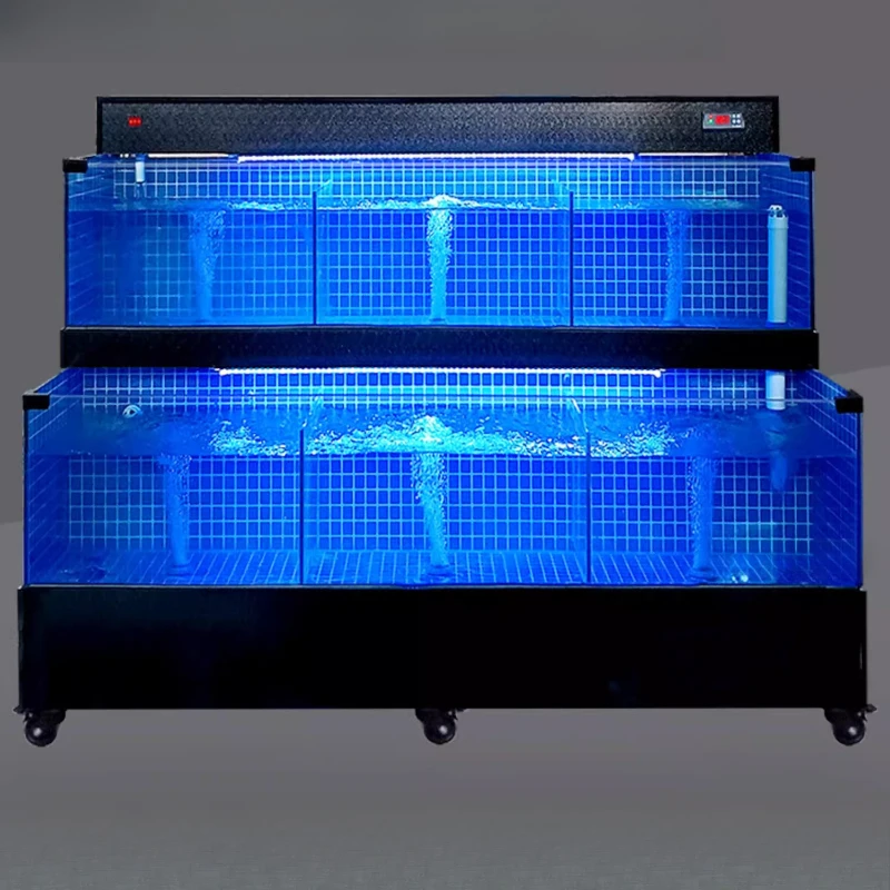 

Seafood fish tank hotel special seafood pool commercial integrated refrigerator mobile seafood tank supermarket aquatic