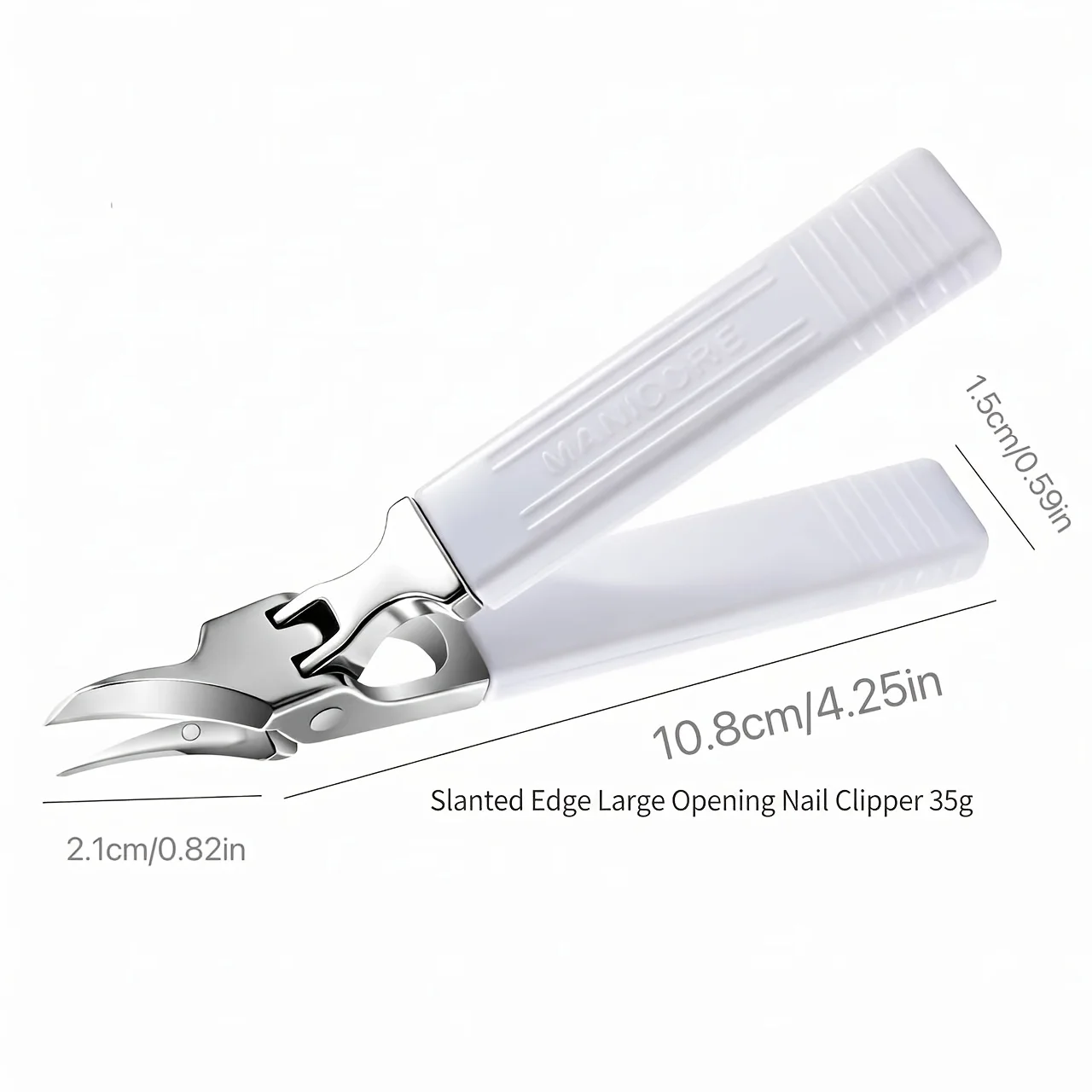 Stainless Steel Large-opening Nail Clippers, Capable of Trimming Ingrown Nails, with Sharp and Pointed Tips