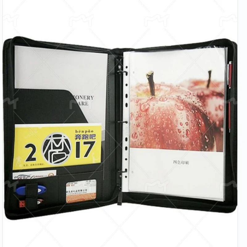 Multifunctional A4 Conference Folder Business Stationery Folder Leather Contract File FoldersTravel Document Folder
