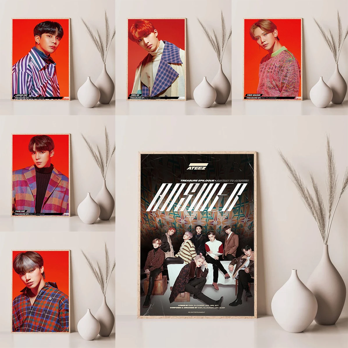 Kpop ATEEZ Poster Decoration Pictures Room Wall Decor Print Painting on Canvas Home Decorations Decorative Paintings Art Posters