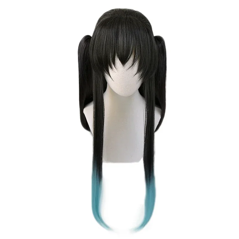 Anime Tokitou Muichirou Cosplay Wig Muichiro Tokito Wig Heat Resistant Synthetic Hair Wigs WigCap