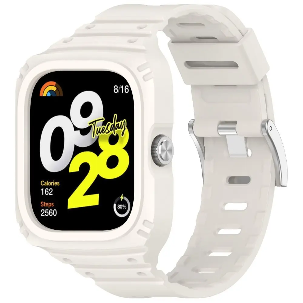 Новый сменный чехол + ремешок-браслет, силиконовый силиконовый ремешок для часов, встроенный ремешок для умных часов для Redmi Watch 4