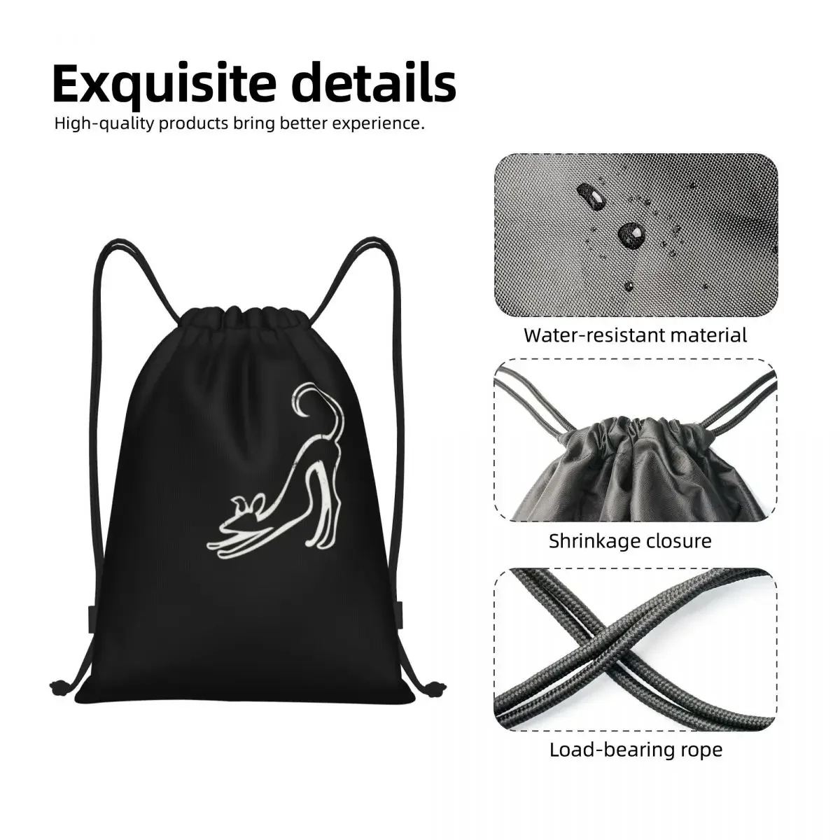 Custom Vintage Greyhound Pounce Drawstring Bags Men Women Lightweight Whippet Sighthound Dog Sports Gym Storage Backpack