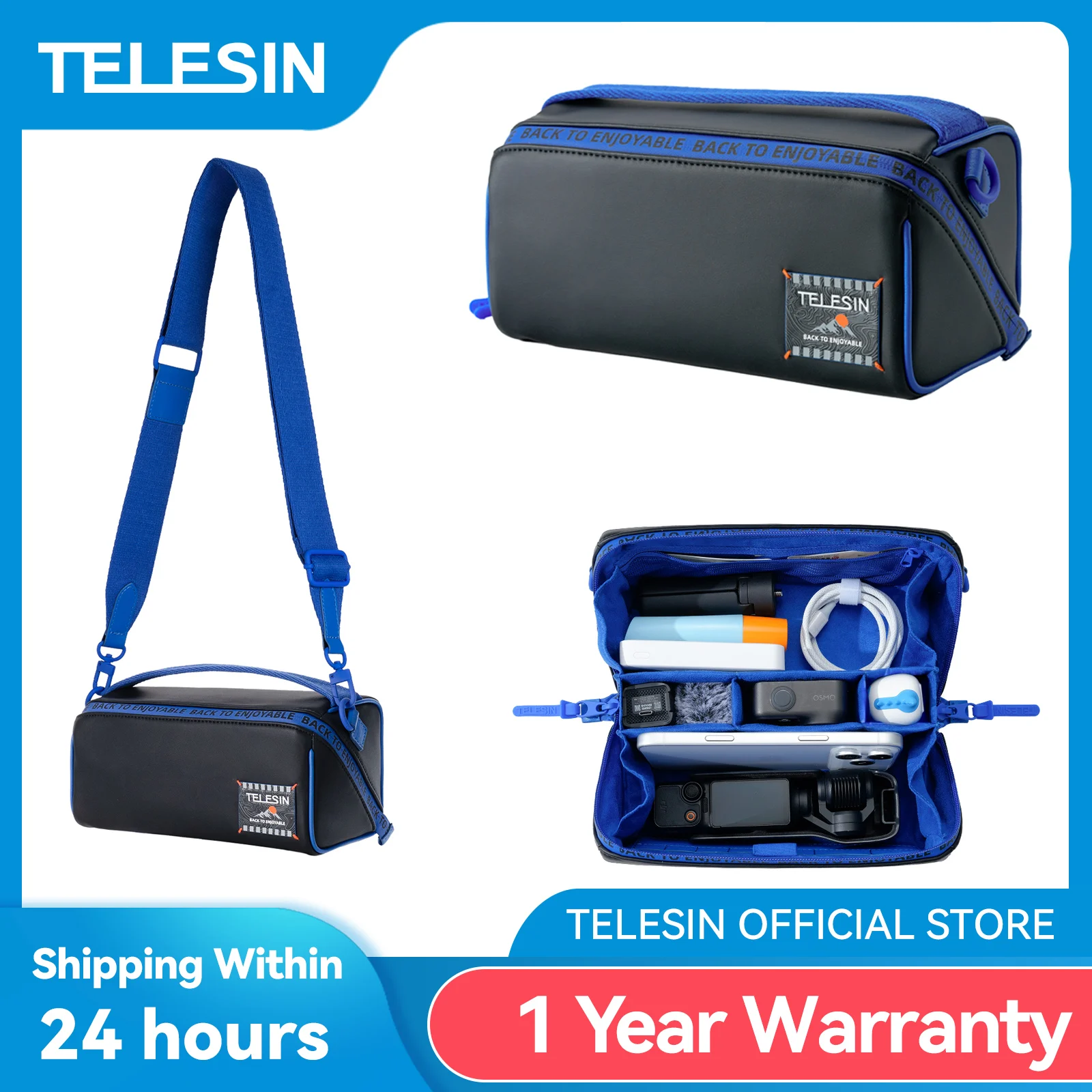TELESIN Storage Protection Bag Carrying Case for DJI OSMO Pocket 4 3 Crossbody Bag Camera Accessories Storage Bag Storage Box