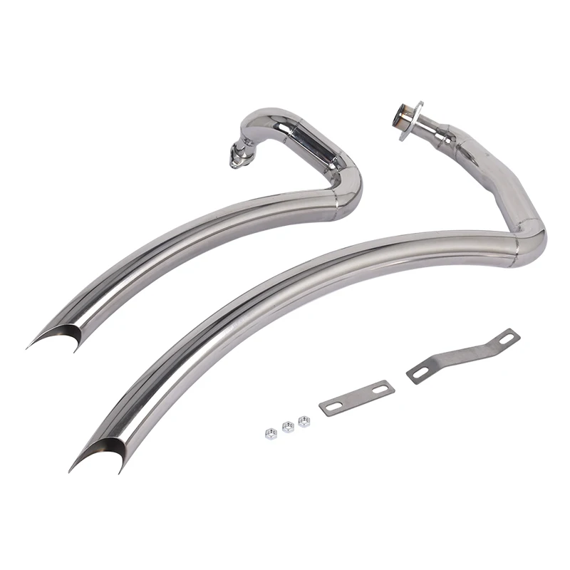 

For YAMAHA XV 400 Virago 400 1991-1994 XV 535 Virago 535 Motorcycle Exhaust System Black Link Pipe Slip On Stainless Steel