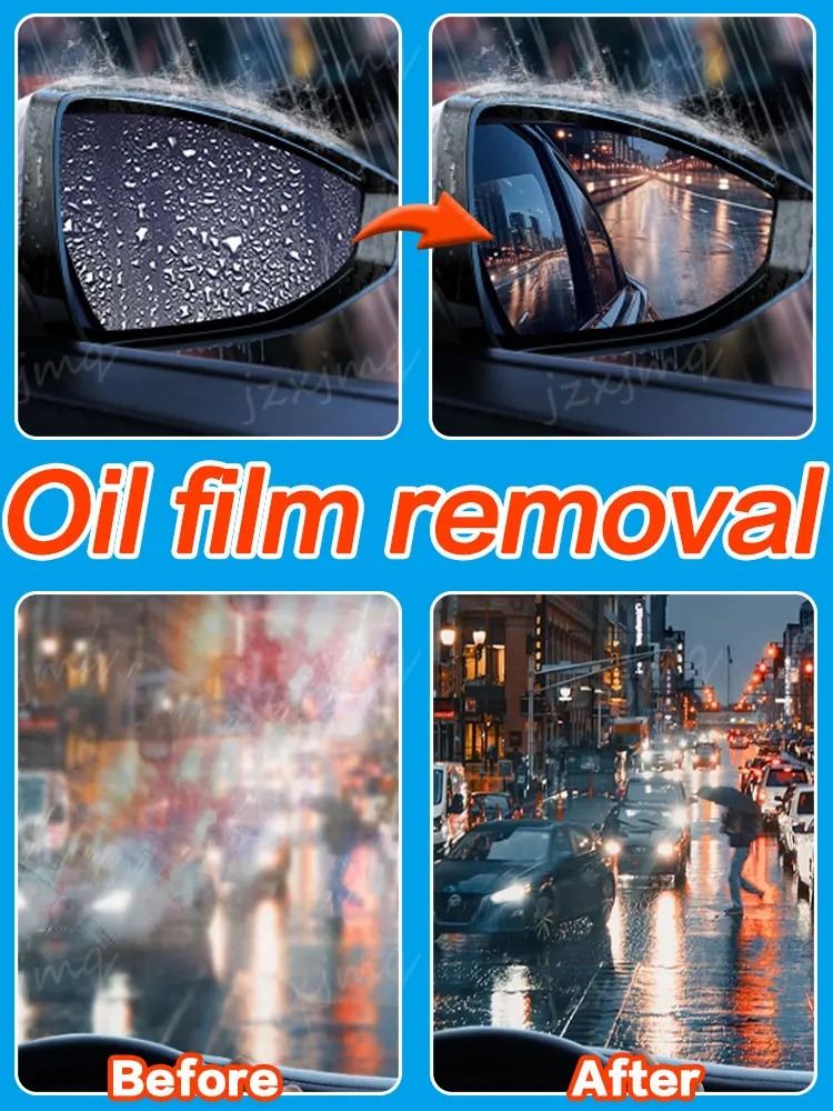 

Glass Oil Film Removal Quickly Clean Car Windshield