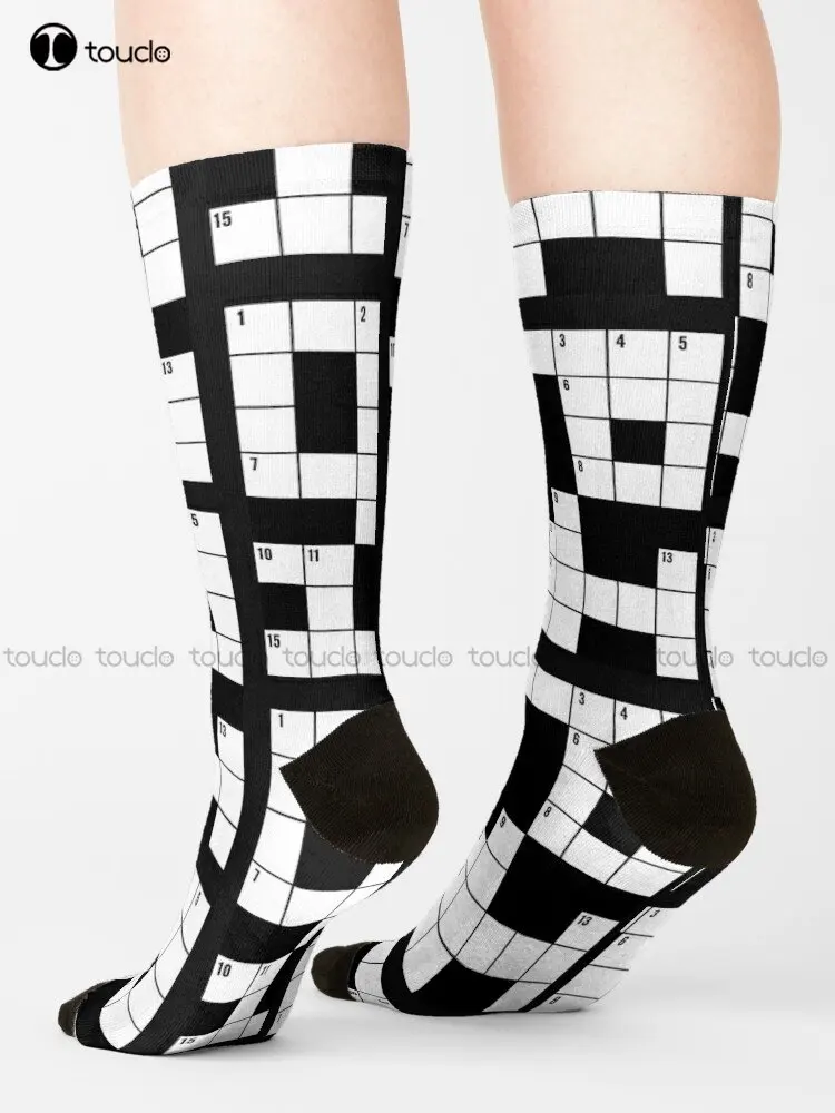 Crossword Make A Colorful Funny Puzzles Socks Women Workout Sockss Personalized Custom Unisex Adult Teen Youth Socks Custom Gift