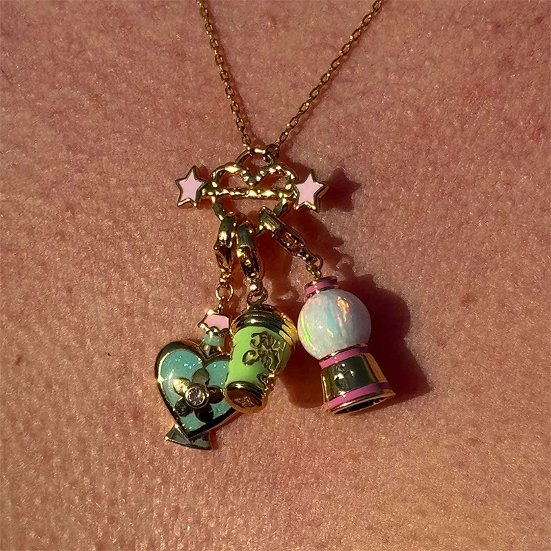 1Pcs Fashionable and trendy new DIY Love Colorful Cartoon Love Billiards Pendant Accessories for making jewelry