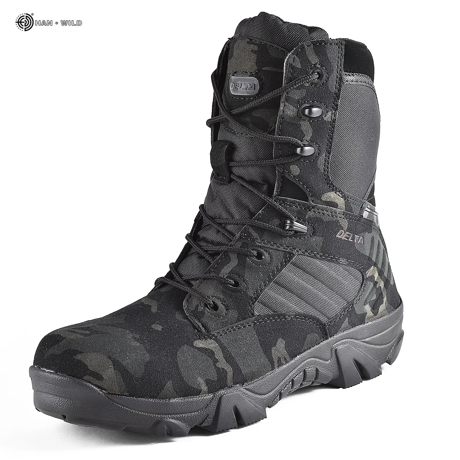 Botas tácticas de invierno de cuero para hombre - desierto resistente - imagen 2