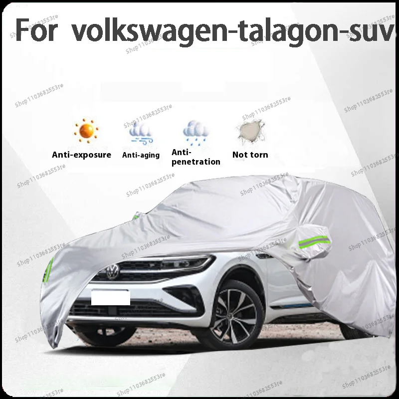 

For Volkswagen Talagon Fit Car Cover Waterproof, Dustproof, Sunshade (UV), Snowproof Silve Full Cover with All-Day Protection