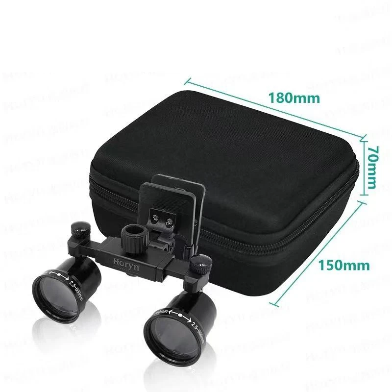 Lupa Dental 2,5X-3,5X, lupa Binocular ajustable para dentista, distancia de trabajo de 350-600mm, lente de Lupa médica