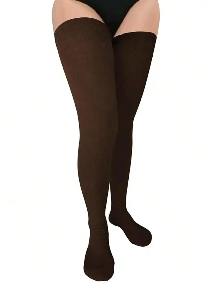 

Женские теплые гетры-чулки больших размеров, очень длинные, выше колена, для зимы, Хэллоуина и Рождества