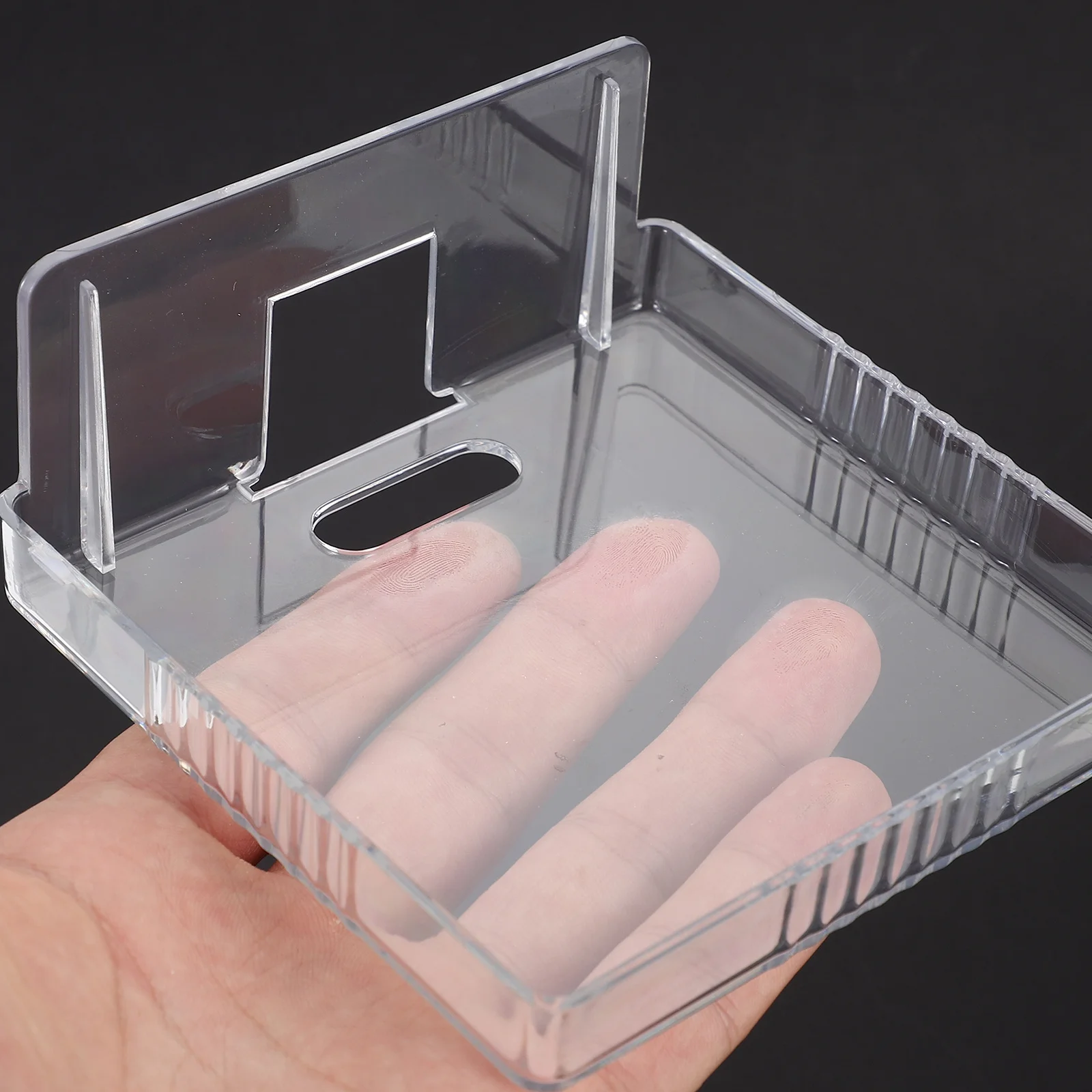 

2pcs Wall Mount Shelf For Security Camera Transparent No Drill Monitor Holder Router Storage Small Speaker Shelf For Wall