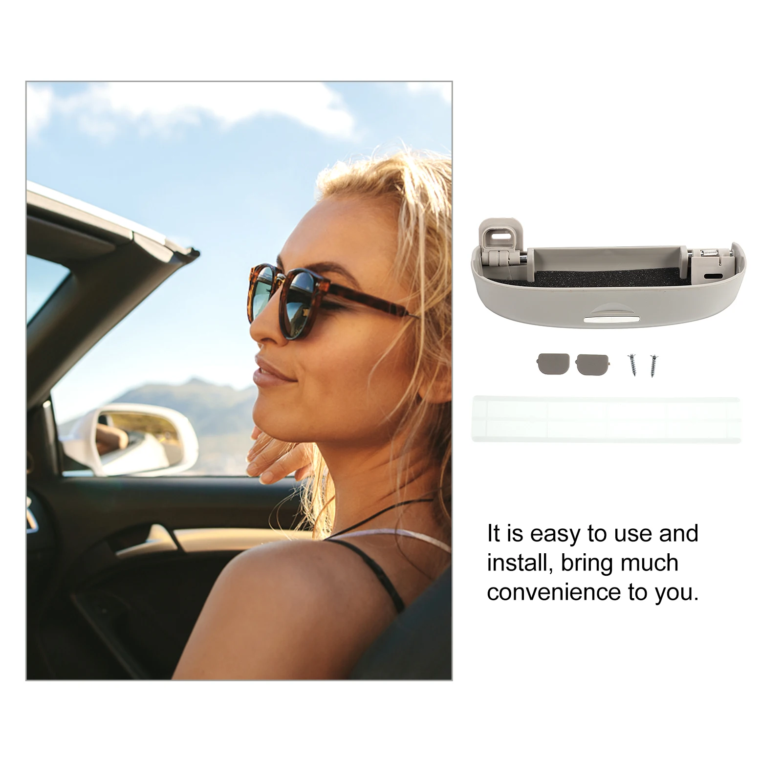 

Car Glasses Case Accessory for Holder Sunglasses Visor Versatile Organizer Plastic Eyeglasses Container Practical