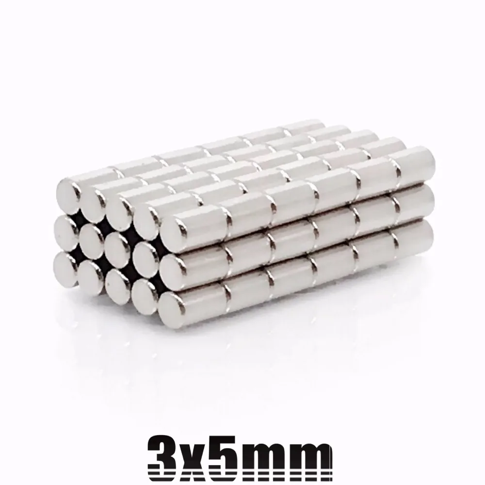 50/100/200/500/1000PCS 3x5 Powerful Magnetic Magnets Disc 3mm x 5mm Small Round Permanent Neodymium Magnets Strong 3x5mm 3*5 mm