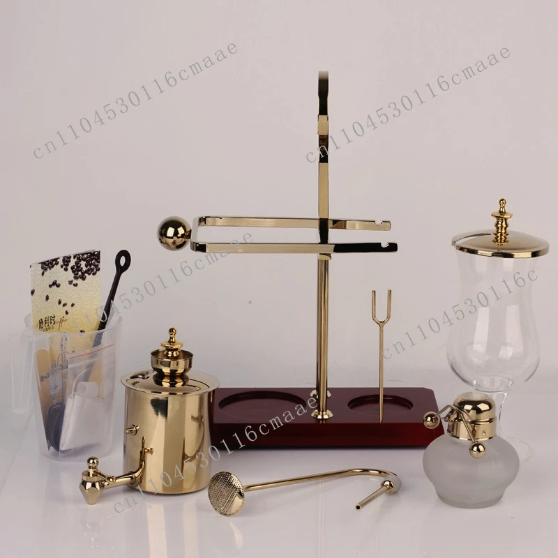Royal Golden Belgian Coffee Pot, Household Semi-automatic Coffee Machine, French Coffee Siphon Set
