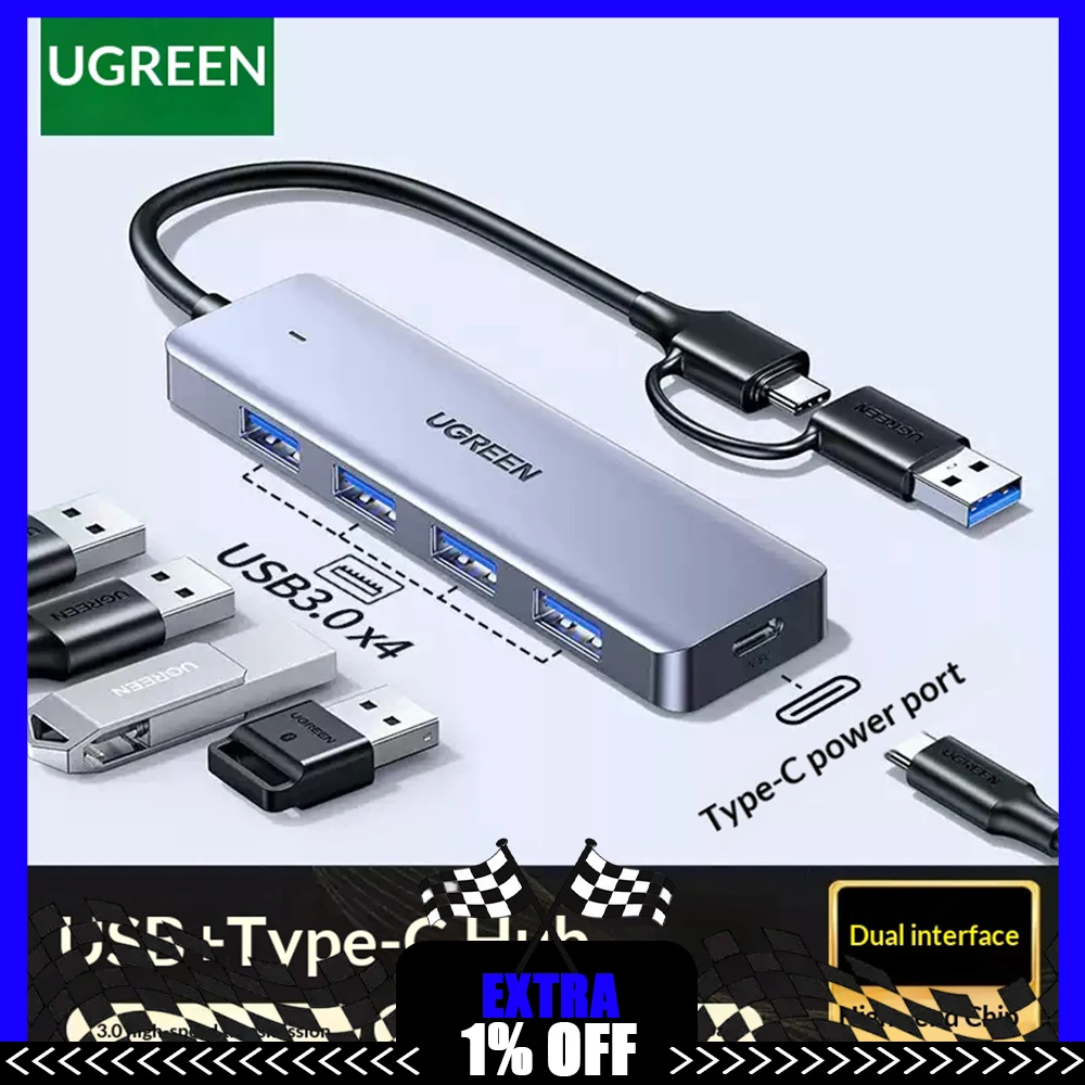 UGREEN 65757 Expansion Dock Laptop Docking Stations,Splitter External Type‑C Powered Hub Adapter Multi‑Function Converter