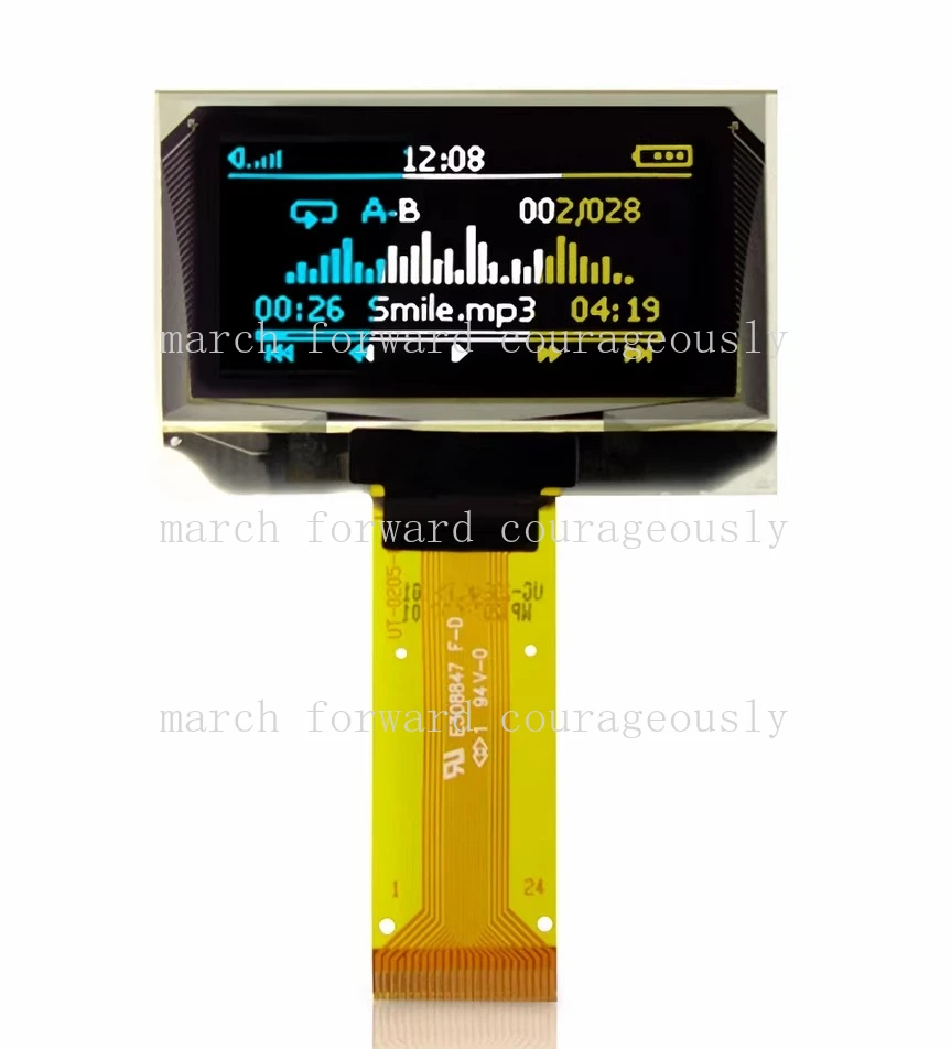 1.54A-inch industrial screen, 1309 low-power high-brightness LCD 12864 dot matrix liquid crystal display module, serial port