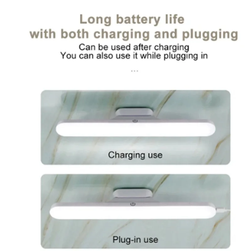 

LICE-USB Rechargeable Cabinet Light Hanging Bedroom Night Light Reading Lamp Stepless Dimming Cabinet Closet Light