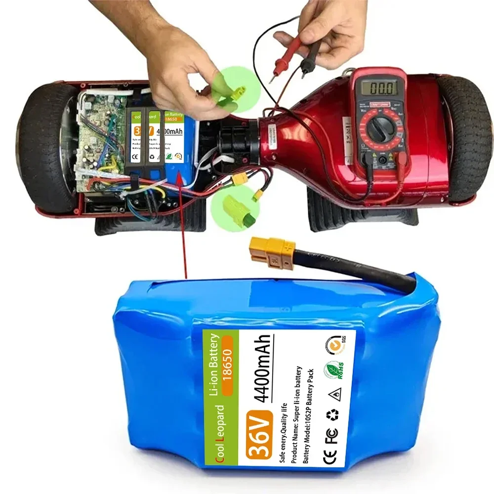 Batería de iones de litio recargable de alta calidad 36V 30Ah 10s2p para patinete eléctrico de autoequilibrio, aeropatín y monociclo