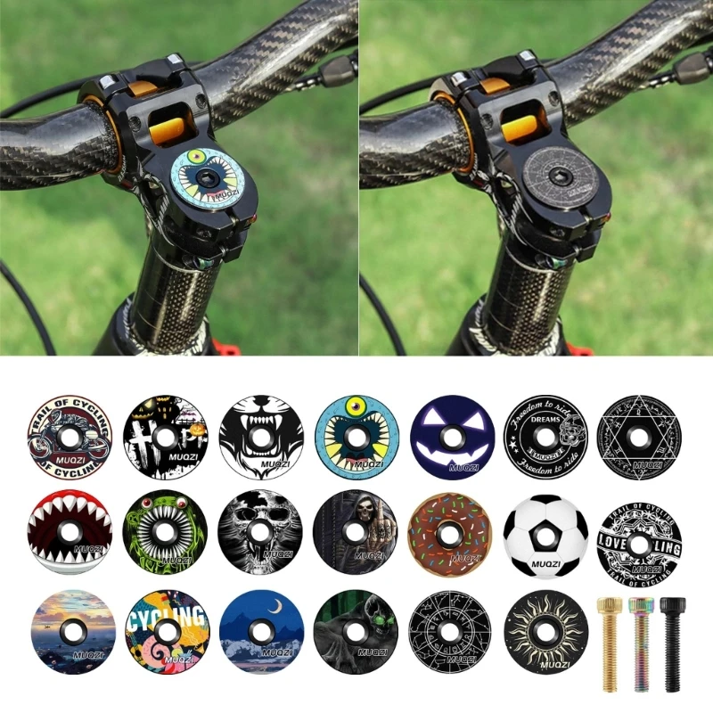 Mixed Bike Headset Stem Cap 31.8mm Aluminum Alloy Bicycles Top Cap 28.6mm Steerer MTB Road Bike Bicycles Accessories